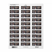 Étiquette Joyeux script main marié | Photo de vacances (Feuille entière)