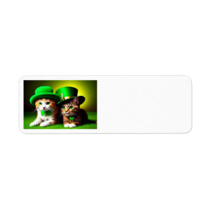 Étiquette Joyeux St. Patrick's Day Cats