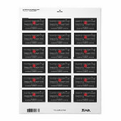 Étiquette Joyeux Tout De L'Adresse Heureusement Mariée (Feuille entière)