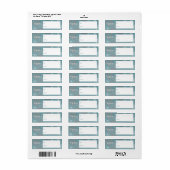 Étiquette Joyeux turquoise et flocons de neige brillants de (Feuille entière)