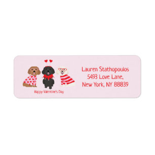 Étiquette Joyeux Valentines Day Chiens de Maltipoo