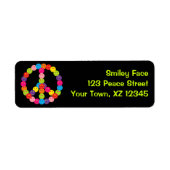 Étiquette Joyeux visage paix (Devant)