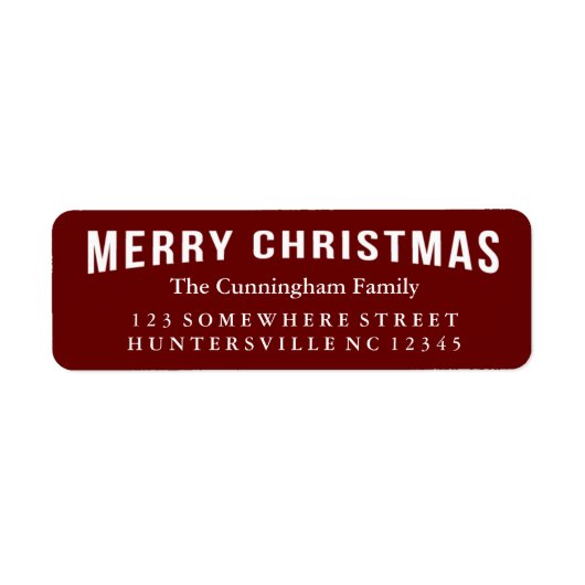 Étiquette Joyeux voeux de Noël (Devant)