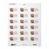 Étiquette Joyeux voeux de Noël Père Noël (Feuille entière)