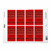 Étiquette Joyeux X-Mas laide pull de Noël (Feuille entière)