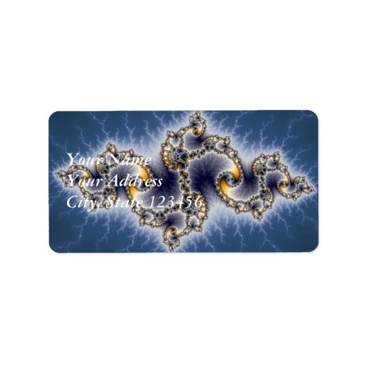 Étiquette Julia In Blue - Art Fractal (Devant)