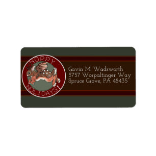 Étiquette Jumping Jackalope Hoppy Holiday