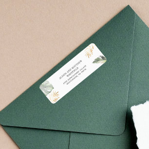 Étiquette Jungle Safari Giraffe Palms Feuilles Retour Adress