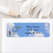 Étiquette Juste Pour Aujourd'Hui Papillon Adresse Inspirante (En situation)