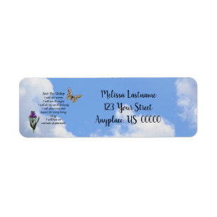 Étiquette Juste Pour Aujourd'Hui Papillon Adresse Inspirante