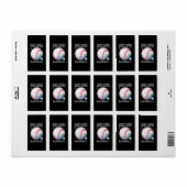 Étiquette Juste un garçon qui aime le baseball (Feuille entière)