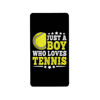 Étiquette Juste un garçon qui aime le tennis amateur de tenn