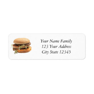 Étiquette Juste un hamburger classique