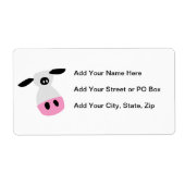 Étiquette Juste une vache (Devant)