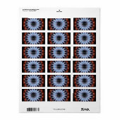 Étiquette Kaleidoscope à flammes (Feuille entière)