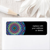 Étiquette Kaléidoscope à fleurs intérieures (En situation)