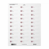 Étiquette Kaléidoscope de diamants et de rubis (Feuille entière)