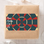 Étiquette Kaléidoscope mandalaïque (En situation)