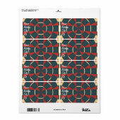 Étiquette Kaléidoscope mandalaïque (Feuille entière)