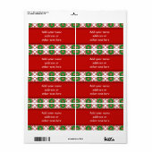 Étiquette Kaleidoscope pour Noël (Feuille entière)