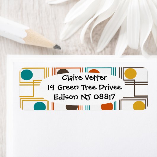 Étiquette Kandinsky Rectangles avec Ovals (En situation)