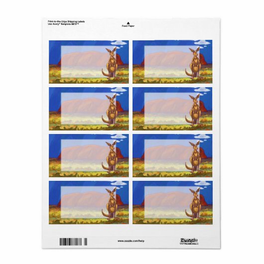 Étiquette Kangaroo Stationery (Feuille entière)