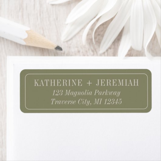 Étiquette Katherine | Couleurs courbes | Adresse mariage (En situation)