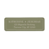 Étiquette Katherine | Couleurs courbes | Adresse mariage (Devant)
