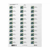 Étiquette Katsushika Hokusai - Umegawa dans la province de S (Feuille entière)