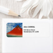 Étiquette Katsushika Hokusai - Vent Fin, Matin Clair (En situation)