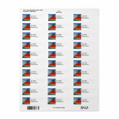 Étiquette Katsushika Hokusai - Vent Fin, Matin Clair (Feuille entière)