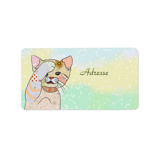 Étiquette Katze Adressaufkleber (Devant)