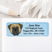 Étiquette Kawaii Bullmastiff (En situation)