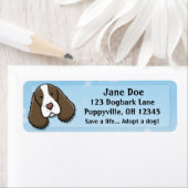 Étiquette Kawaii English Springer Spaniel (En situation)