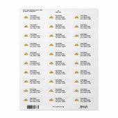 Étiquette Kawaii Taco (Feuille entière)