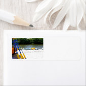 Étiquette Kayaks sur la plage (En situation)