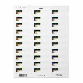 Étiquette Kayaks sur la plage (Feuille entière)