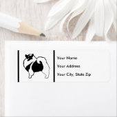 Étiquette Keeshond Graphics - Cute Original Chig Art (En situation)