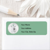 Étiquette Keeshond Noël Snowman Peinture Chien Art (En situation)