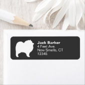 Étiquette Keeshond race de chien Silhouette Adresse de retou (En situation)