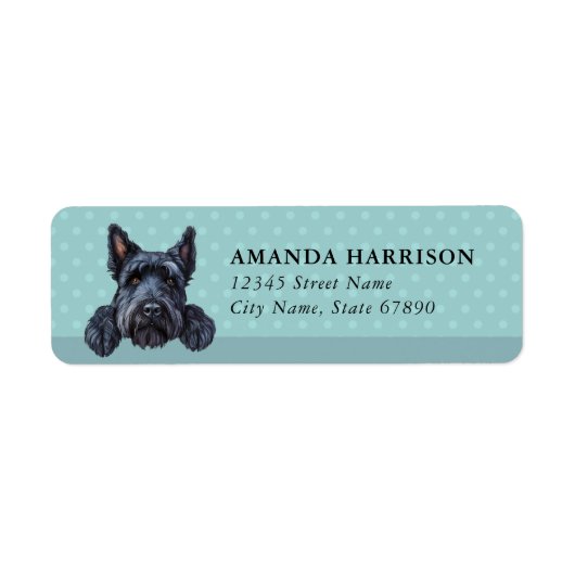 Étiquette Kerry Blue Terrier Dog Return Address Labels (Devant)
