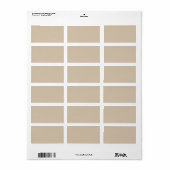 Étiquette Kilim Beige Solide Couleur (Feuille entière)