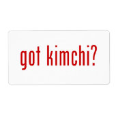 Étiquette Kimchi ? (Devant)