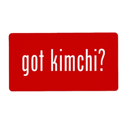 Étiquette Kimchi ? (Devant)