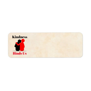 Étiquette Kindness nous lie Adresse de retour Label