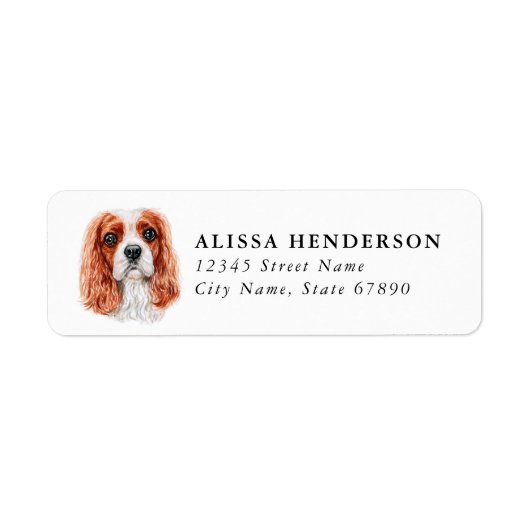 Étiquette King Charles Cavalier Return Address Labels (Devant)