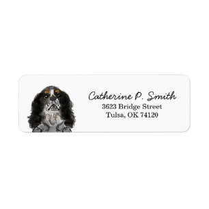 Étiquette King Charles Cavalier Spaniel Adresse de retour