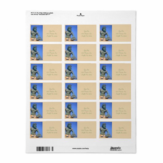 Étiquette King Neptune par Shirley Taylor (Feuille entière)