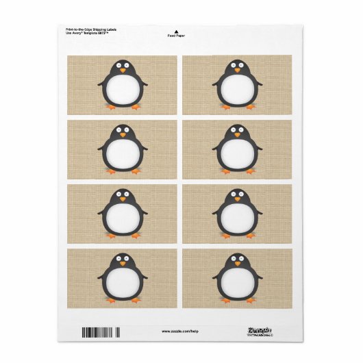 Étiquette King Penguin (Feuille entière)