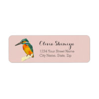 Kingfisher Bird Aquarelle Peinture Adresse